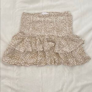 Skylar+Madosom kids Tan Ruffle Skirt